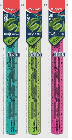 REGLA PLASTICO FLEXIBLE 30 CM.COLORES MAPED