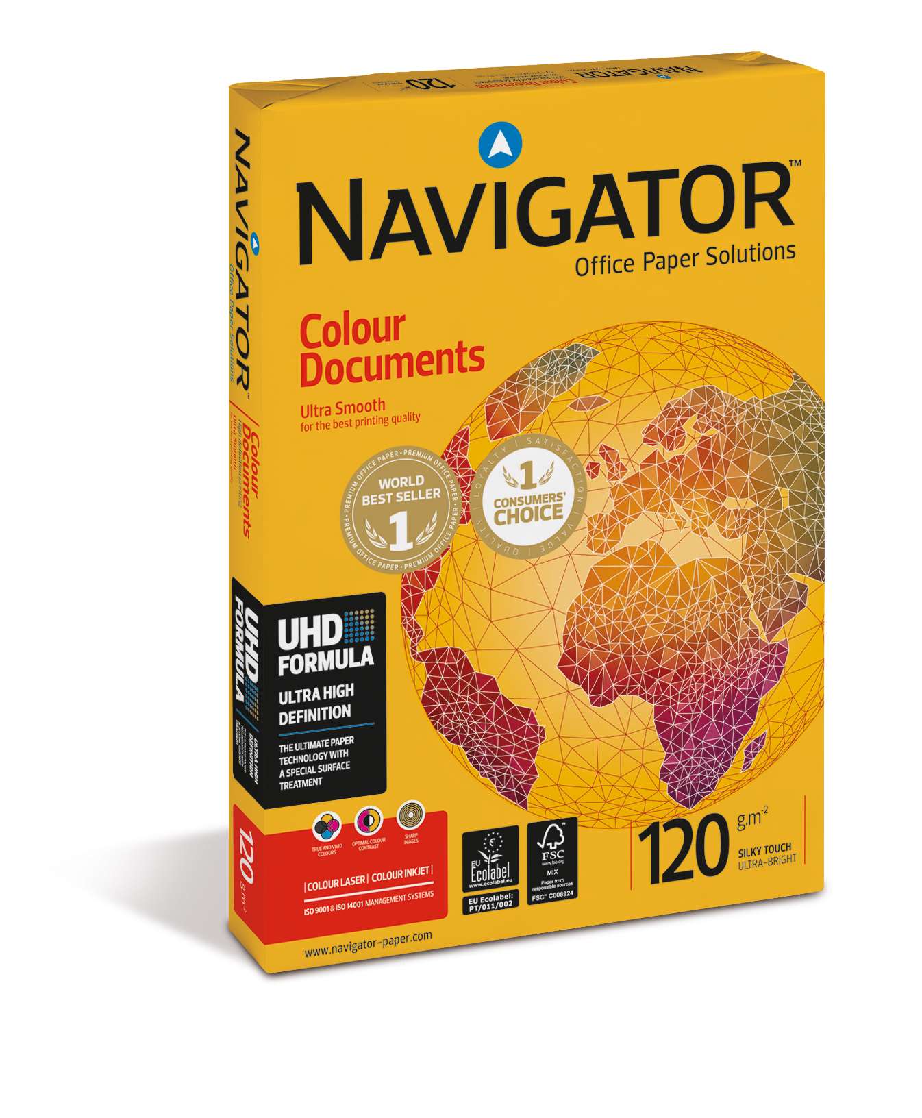 PAPEL A4 120gr P/250 NAVIGATOR COLOR DOCUM