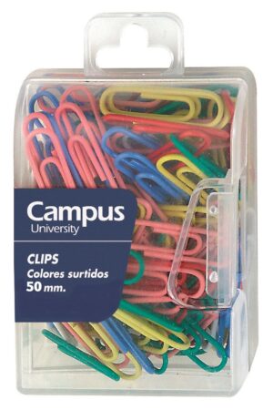 CLIPS COLORES 50mm. GDES.CAJITA C/COLGADOR