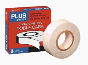 CINTA ADH.DOBLE CARA 19 mm x 10 mt PLUS OFFICE