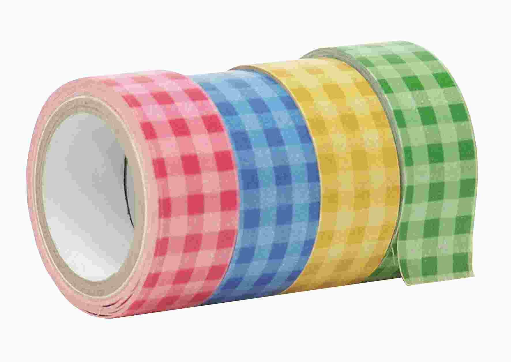 CINTA ADH.PLUS DECOR.PAPEL PTE/4 R.CUADROS