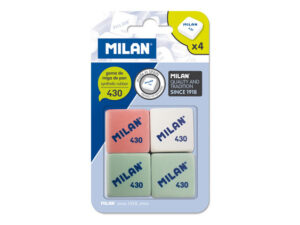 GOMAS BORRAR MILAN BLISTER 4x430
