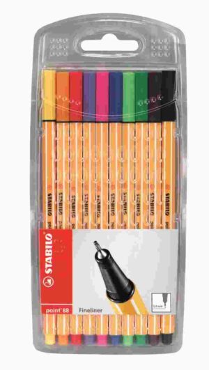 ROTULADORES STABILO POINT 88 FINELINER 10 Col