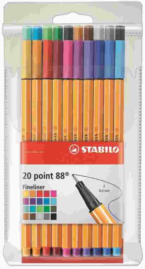ROTULADORES STABILO POINT 88 FINELINER 20 Col