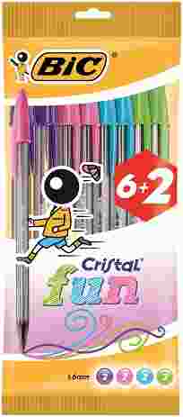 BOLIGRAFO BIC CRISTAL FANT.FASHION FUN BLT/ 6+2