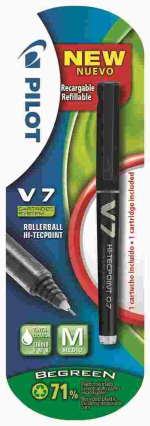 ROTULADOR PILOT V-7-RECARGABLE B/1 NEGRO