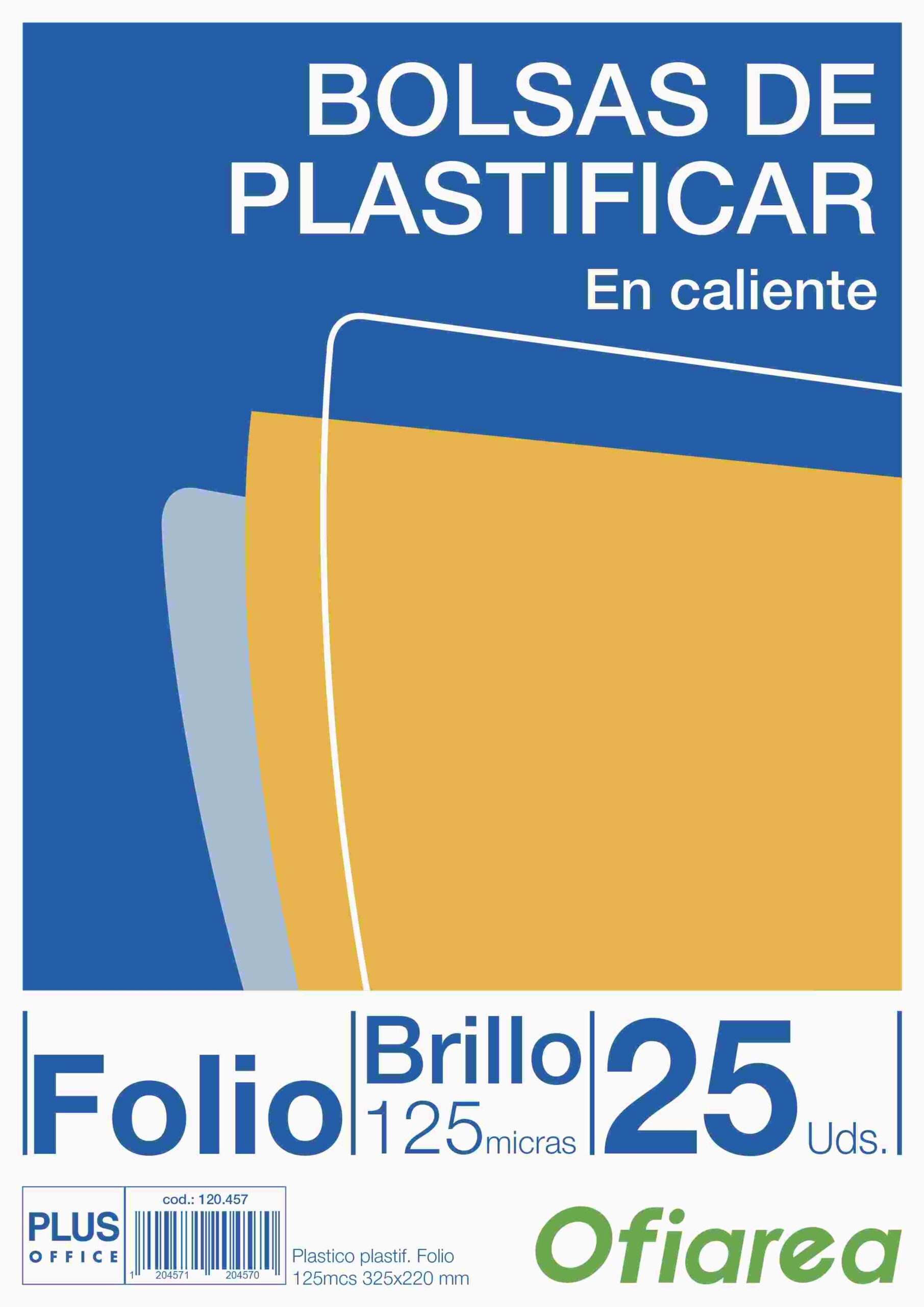 PTE/ 25 PLASTICO PLASTIF.125mcs 325x220 Fº