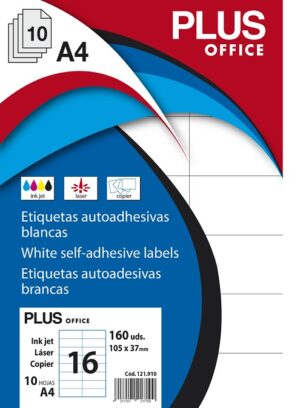 ETIQUETAS A4 105,0x 37,0 B/ 10  PLUS OFFICE