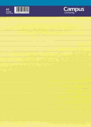 BLOC PERFORADO A5 AMARILLO RAYADO 50h