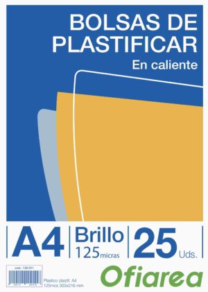 PTE/ 25 PLASTICO PLASTIF.125mcs 303x216 A4