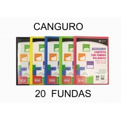 CARPETA FUNDAS A4-20H.FLEX.CANGURO SOLDADA