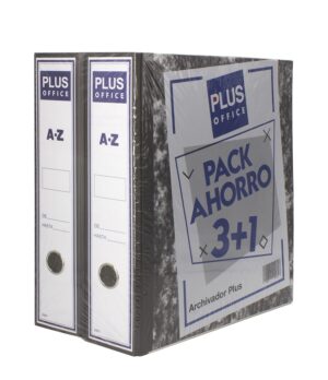 PACK/3+1 ARCHIVADOR PLUS DIN A4 JASP.NEGRO