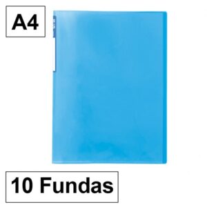 CARPETA FUNDAS A4-10H.45mcs C/LOMO TRANSLUCIDA