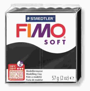 PASTA MODELAR FIMO SOFT 56gr.NEGRO