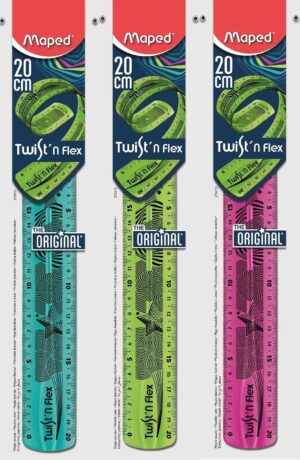 REGLA PLASTICO FLEXIBLE 20 CM.COLORES MAPED