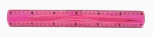 REGLA PLASTICO PVC FLEXIBLE 30 CM.COLORES CAMPUS