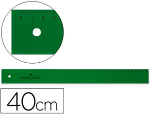 REGLA PLASTICO FABER CASTELL 40 CM.VERDE