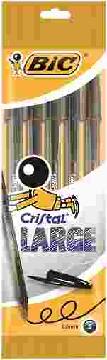BOLIGRAFO BIC CRISTAL LARGE NEGRO BOL/ 5