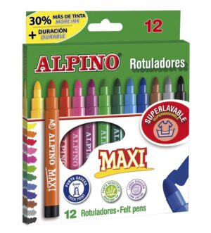 ROTULADOR ALPINO MAXI 12 Col