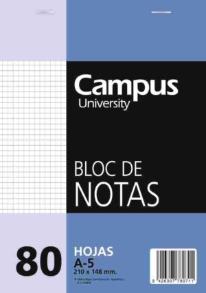 BLOC PERFORADO A5 CUA 80 h