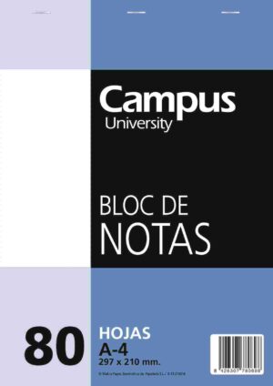 BLOC PERFORADO A4 LIS 80h