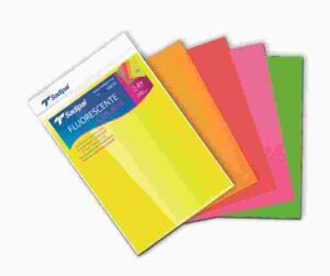 CARTULINA FLUORESCENTE A4 PACK/5 SURTIDAS