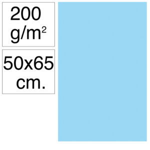 CARTULINA GDE.50x65 AZUL CIELO