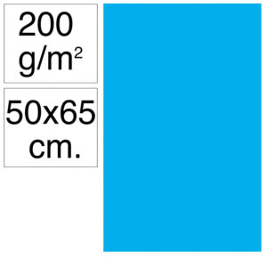 CARTULINA GDE.50x65 AZUL MALDIVAS
