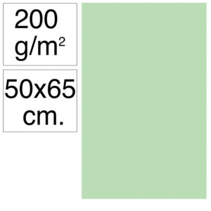 CARTULINA GDE.50x65 VERDE MANZANA