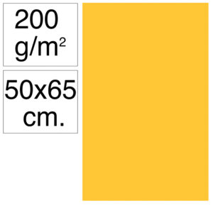 CARTULINA GDE.50x65 AMARILLO GUALDA