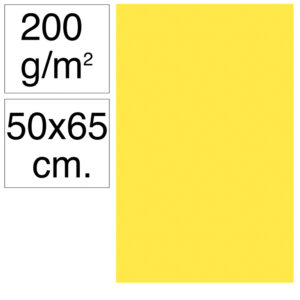 CARTULINA GDE.50x65 AMARILLO CANARIO