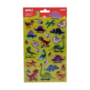 STICKERS APLI METALIZADOS DINOSAURIOS